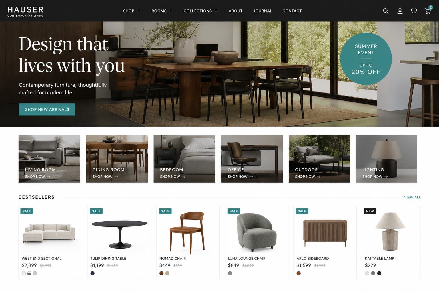 Concept mockup of a conversion-focused independent storefront
